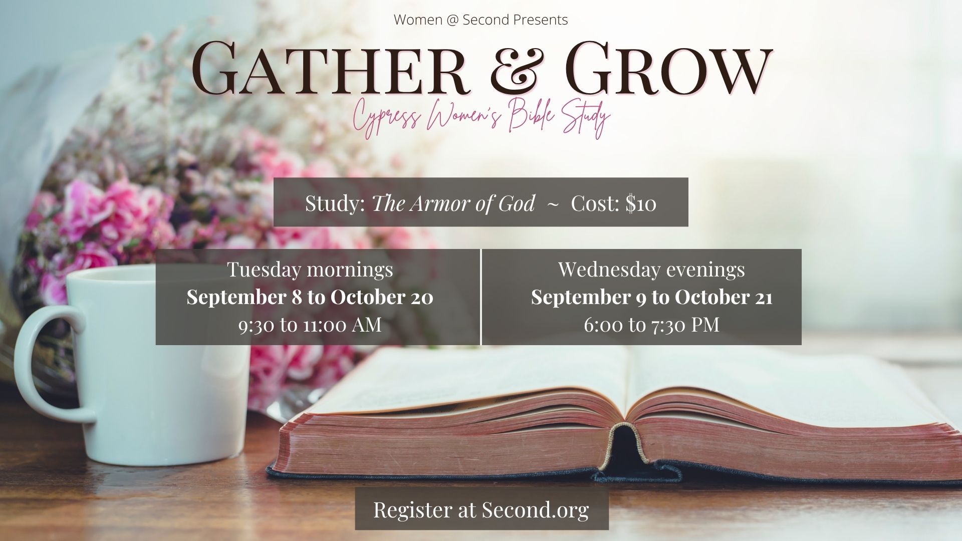 Women @ Cypress- Armor of God Bible Study (Tuesdays 9:30am)- Fall 2026