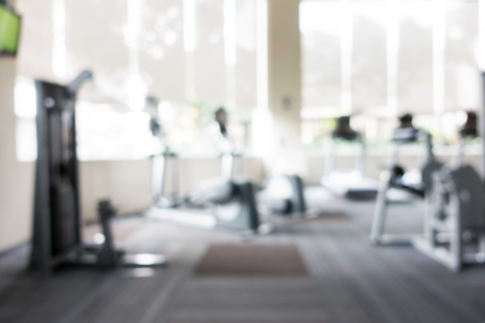 Blurred image of a gym